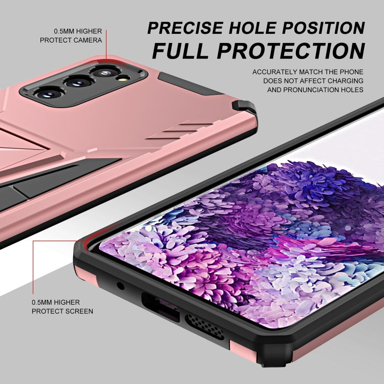 For Samsung Galaxy S20 Super V Armor PC + TPU Shockproof Case with Invisible Holder