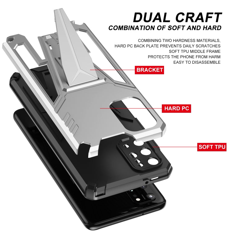 For Samsung Galaxy S20 Super V Armor PC + TPU Shockproof Case with Invisible Holder