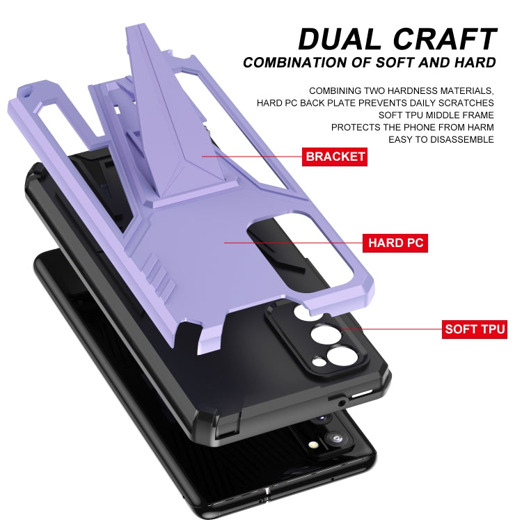 For Samsung Galaxy S20 Super V Armor PC + TPU Shockproof Case with Invisible Holder
