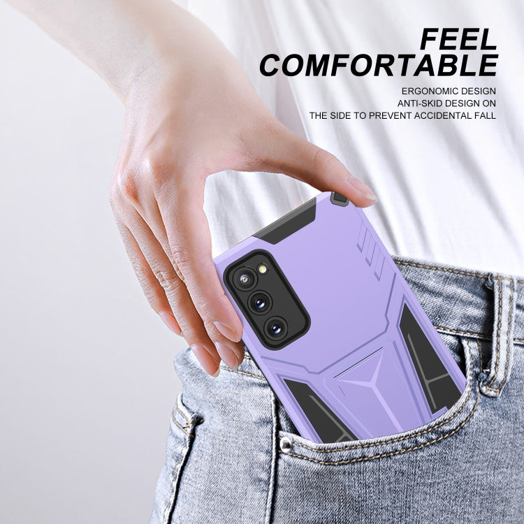 For Samsung Galaxy S20 Super V Armor PC + TPU Shockproof Case with Invisible Holder