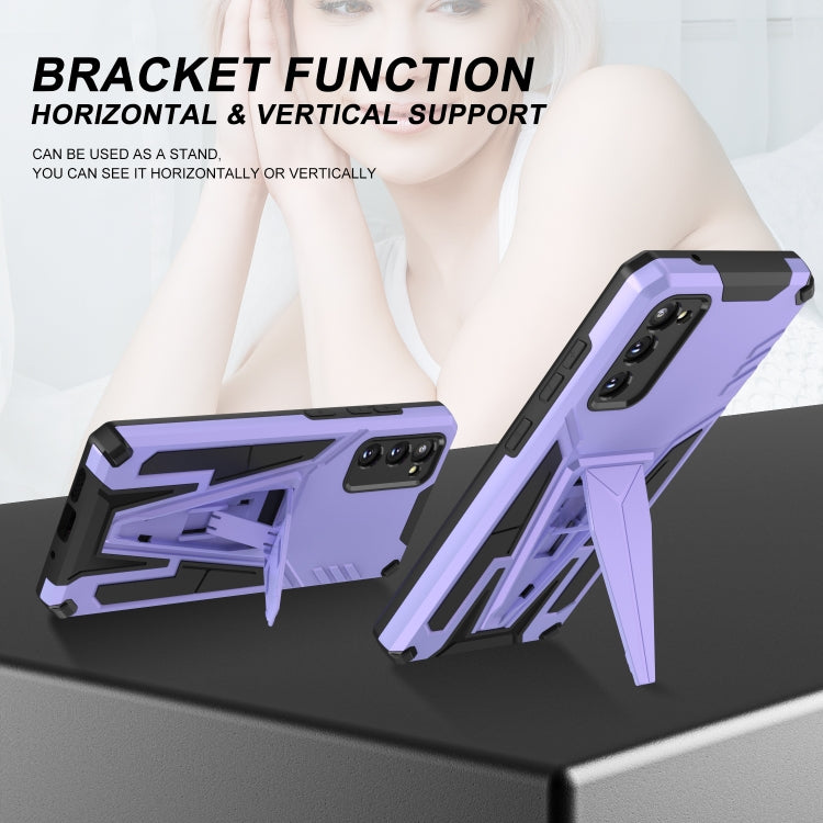 For Samsung Galaxy S20 Super V Armor PC + TPU Shockproof Case with Invisible Holder