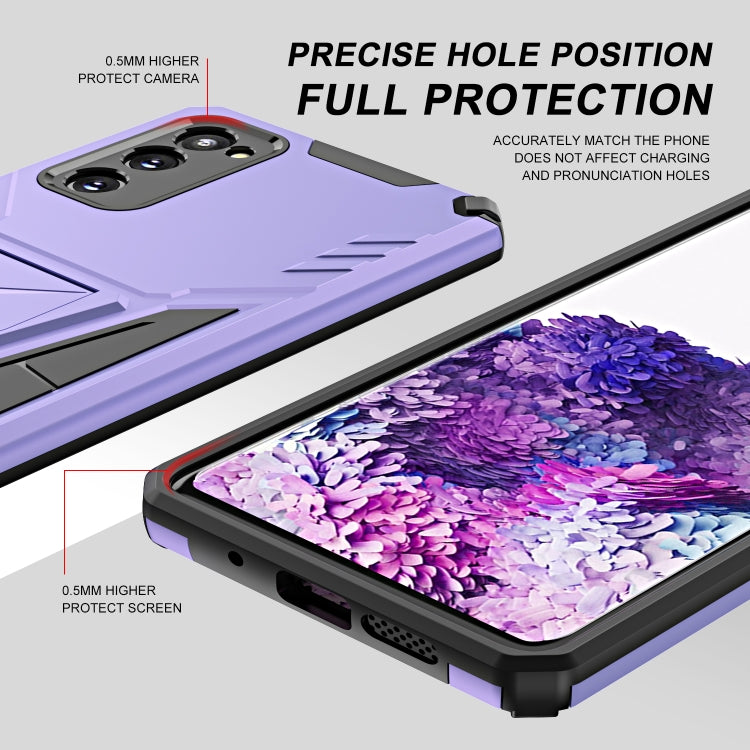 For Samsung Galaxy S20 Super V Armor PC + TPU Shockproof Case with Invisible Holder
