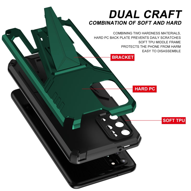 For Samsung Galaxy S20+ Super V Armor PC + TPU Shockproof Case with Invisible Holder