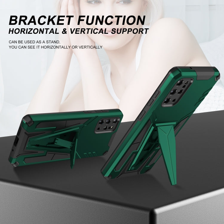 For Samsung Galaxy S20+ Super V Armor PC + TPU Shockproof Case with Invisible Holder