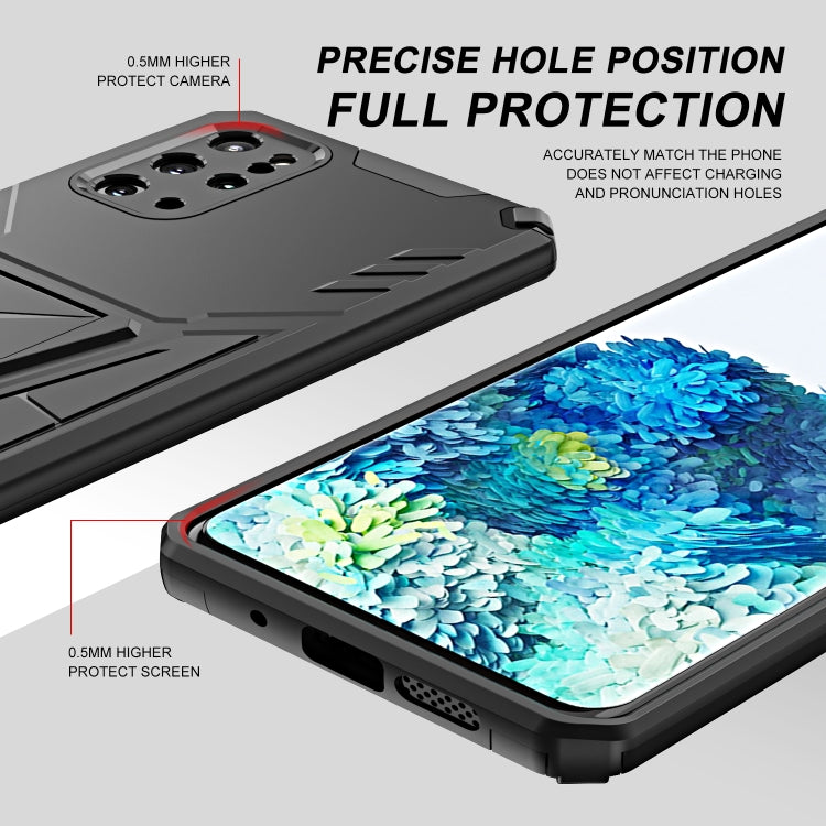 For Samsung Galaxy S20+ Super V Armor PC + TPU Shockproof Case with Invisible Holder