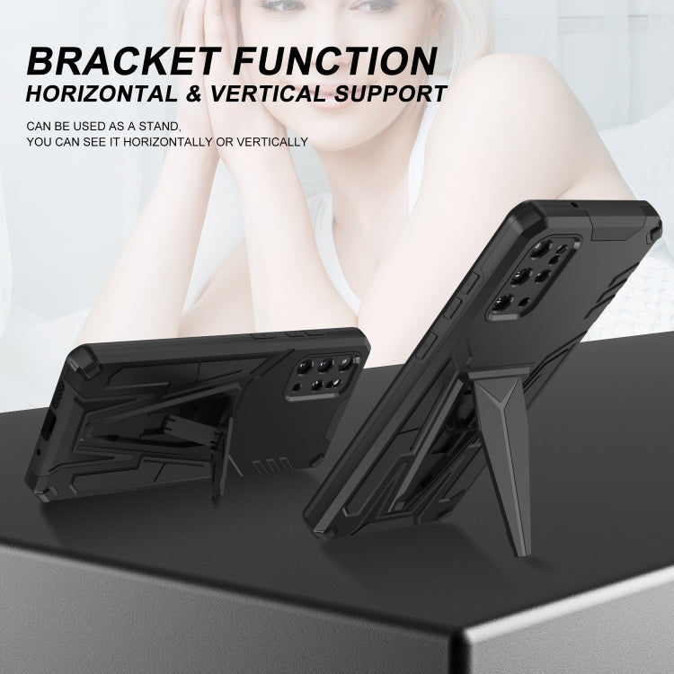For Samsung Galaxy S20+ Super V Armor PC + TPU Shockproof Case with Invisible Holder