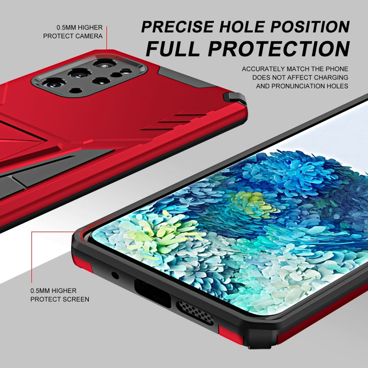 For Samsung Galaxy S20+ Super V Armor PC + TPU Shockproof Case with Invisible Holder