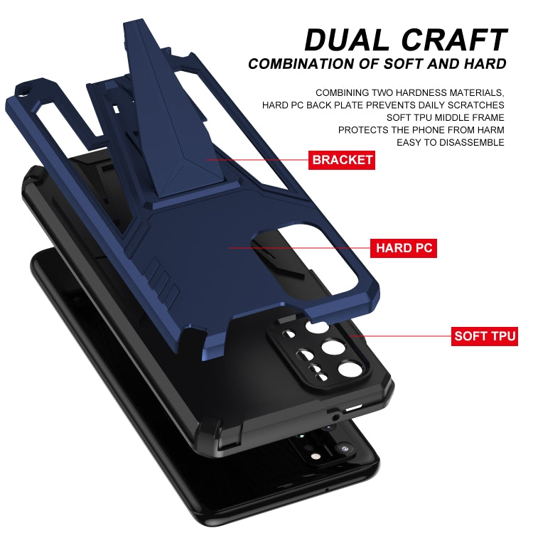 For Samsung Galaxy S20+ Super V Armor PC + TPU Shockproof Case with Invisible Holder