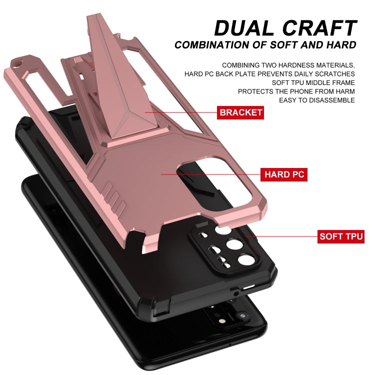 For Samsung Galaxy S20+ Super V Armor PC + TPU Shockproof Case with Invisible Holder