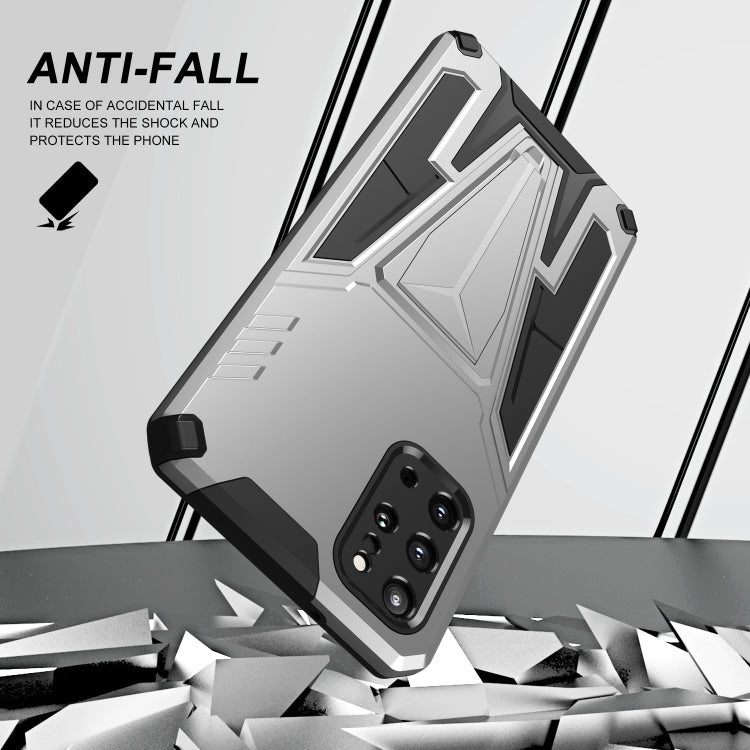 For Samsung Galaxy S20+ Super V Armor PC + TPU Shockproof Case with Invisible Holder