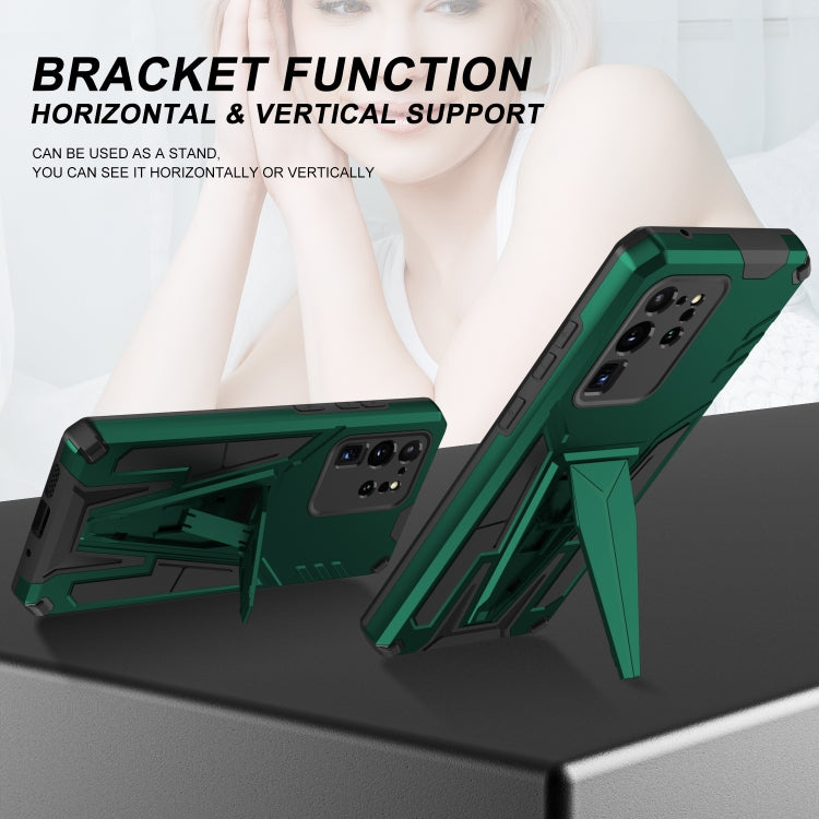For Samsung Galaxy S20 Ultra Super V Armor PC + TPU Shockproof Case with Invisible Holder