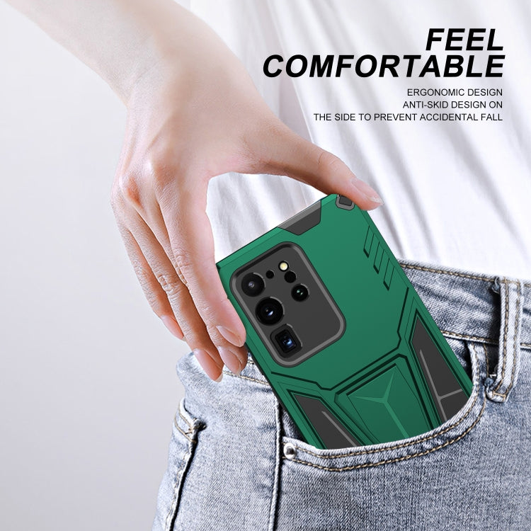 For Samsung Galaxy S20 Ultra Super V Armor PC + TPU Shockproof Case with Invisible Holder