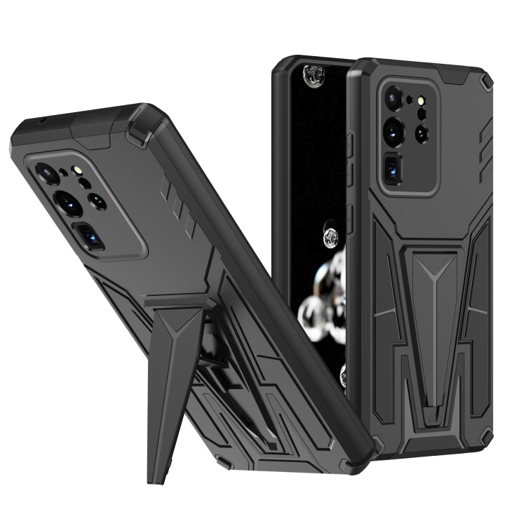 For Samsung Galaxy S20 Ultra Super V Armor PC + TPU Shockproof Case with Invisible Holder