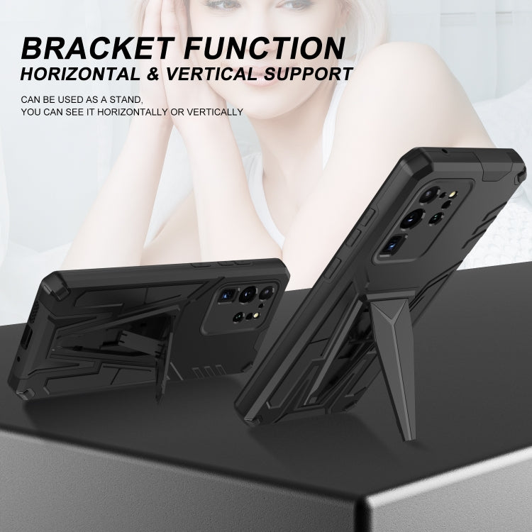 For Samsung Galaxy S20 Ultra Super V Armor PC + TPU Shockproof Case with Invisible Holder