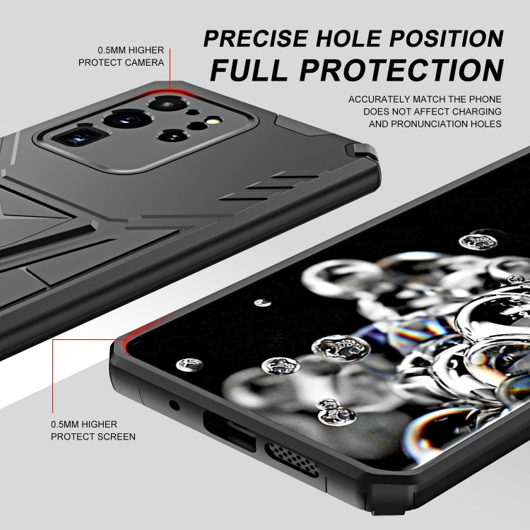 For Samsung Galaxy S20 Ultra Super V Armor PC + TPU Shockproof Case with Invisible Holder