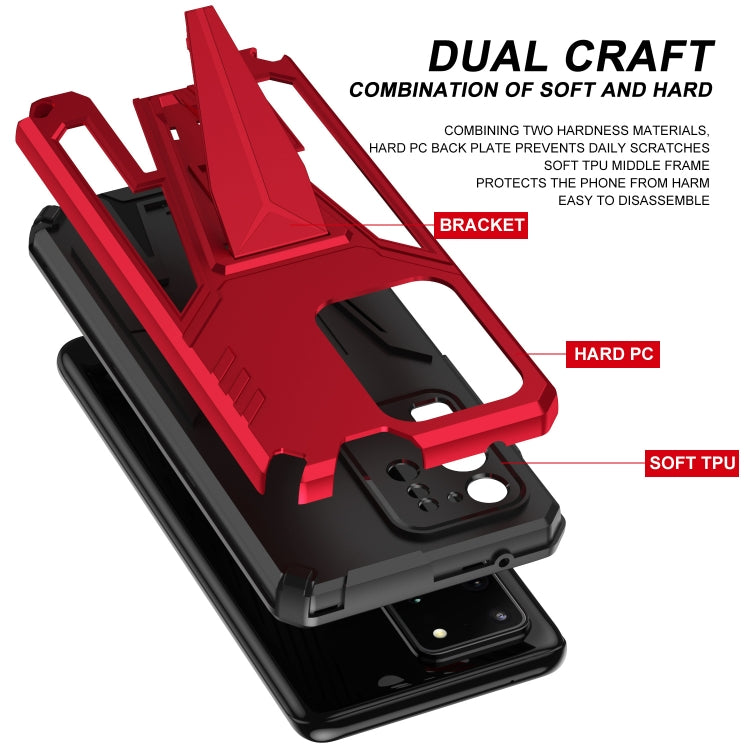 For Samsung Galaxy S20 Ultra Super V Armor PC + TPU Shockproof Case with Invisible Holder