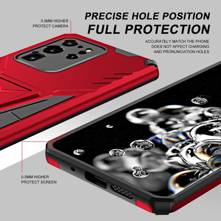 For Samsung Galaxy S20 Ultra Super V Armor PC + TPU Shockproof Case with Invisible Holder