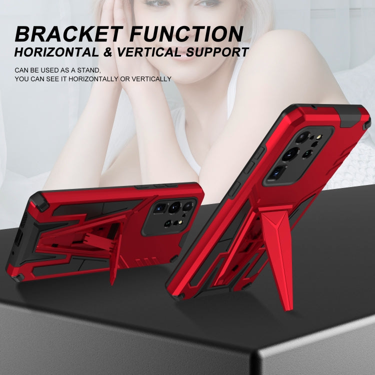For Samsung Galaxy S20 Ultra Super V Armor PC + TPU Shockproof Case with Invisible Holder