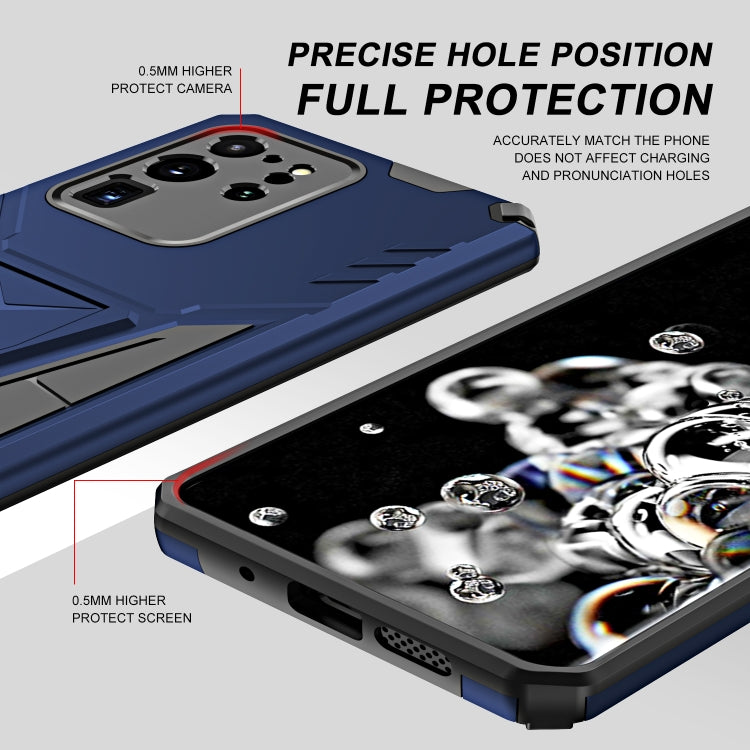 For Samsung Galaxy S20 Ultra Super V Armor PC + TPU Shockproof Case with Invisible Holder