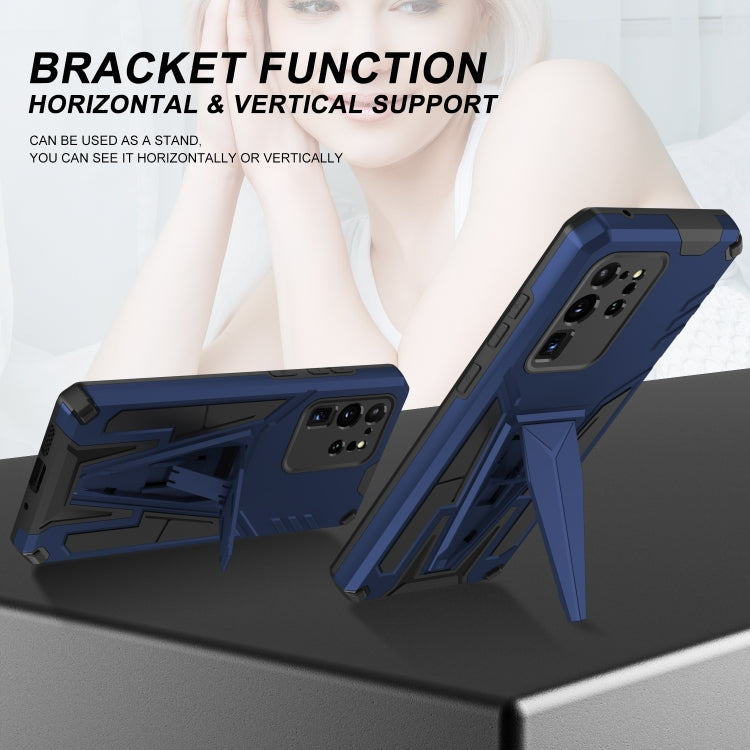 For Samsung Galaxy S20 Ultra Super V Armor PC + TPU Shockproof Case with Invisible Holder