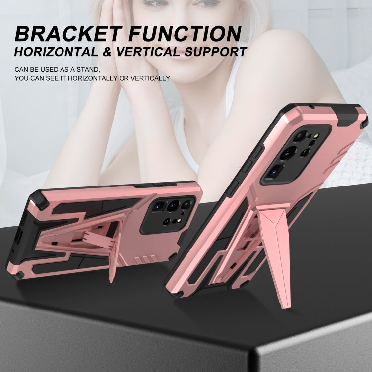 For Samsung Galaxy S20 Ultra Super V Armor PC + TPU Shockproof Case with Invisible Holder