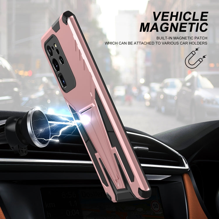 For Samsung Galaxy S20 Ultra Super V Armor PC + TPU Shockproof Case with Invisible Holder