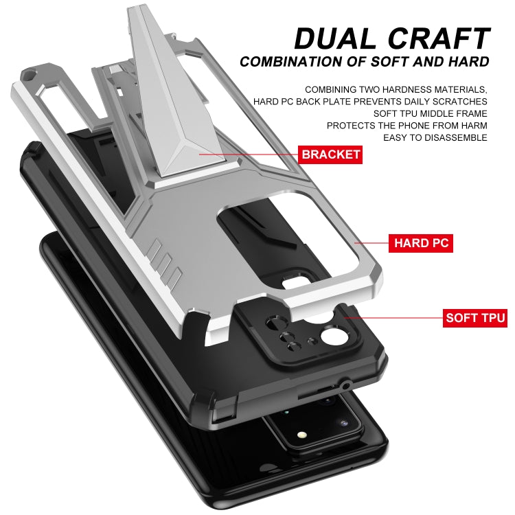 For Samsung Galaxy S20 Ultra Super V Armor PC + TPU Shockproof Case with Invisible Holder