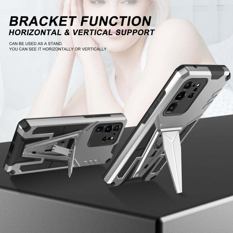 For Samsung Galaxy S20 Ultra Super V Armor PC + TPU Shockproof Case with Invisible Holder