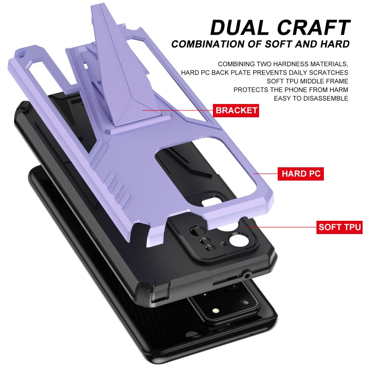 For Samsung Galaxy S20 Ultra Super V Armor PC + TPU Shockproof Case with Invisible Holder