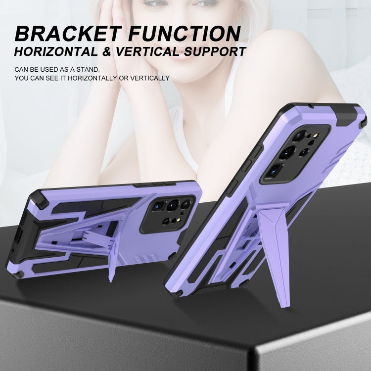 For Samsung Galaxy S20 Ultra Super V Armor PC + TPU Shockproof Case with Invisible Holder