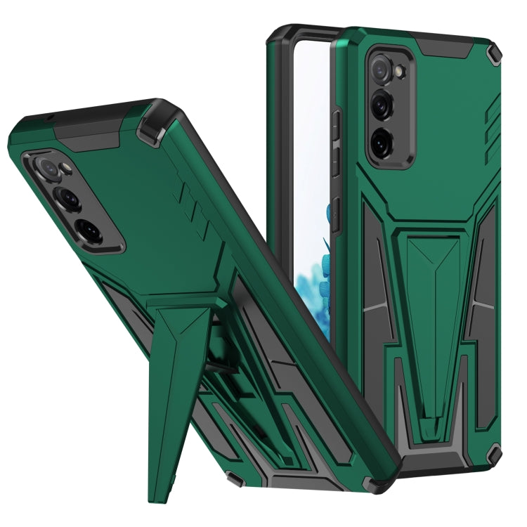 For Samsung Galaxy S20 FE Super V Armor PC + TPU Shockproof Case with Invisible Holder