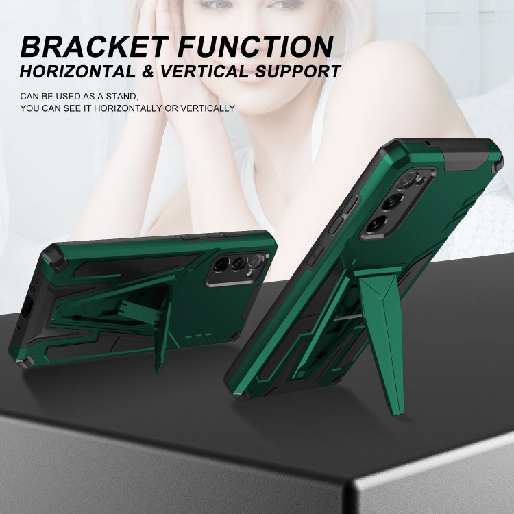For Samsung Galaxy S20 FE Super V Armor PC + TPU Shockproof Case with Invisible Holder