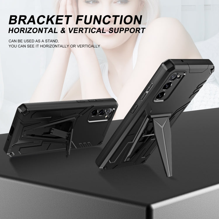 For Samsung Galaxy S20 FE Super V Armor PC + TPU Shockproof Case with Invisible Holder