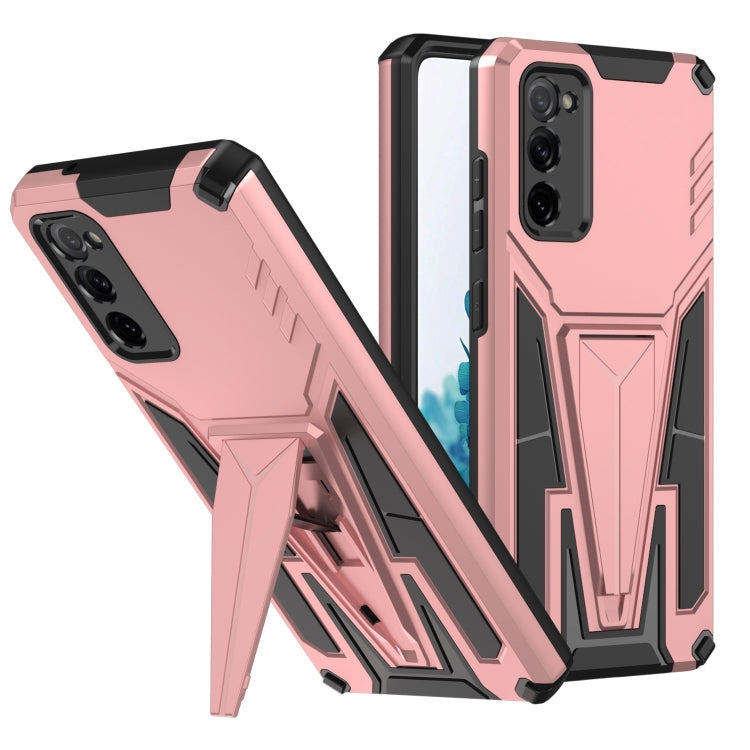 For Samsung Galaxy S20 FE Super V Armor PC + TPU Shockproof Case with Invisible Holder