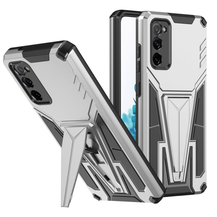 For Samsung Galaxy S20 FE Super V Armor PC + TPU Shockproof Case with Invisible Holder