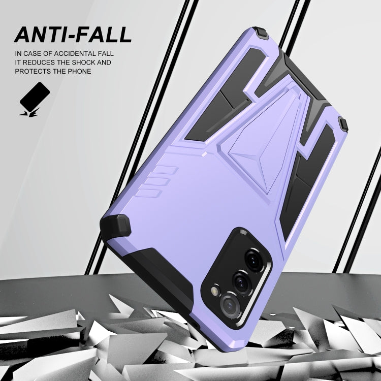For Samsung Galaxy S20 FE Super V Armor PC + TPU Shockproof Case with Invisible Holder