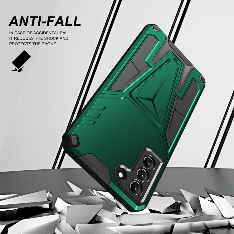 For Samsung Galaxy S21+ 5G Super V Armor PC + TPU Shockproof Case with Invisible Holder