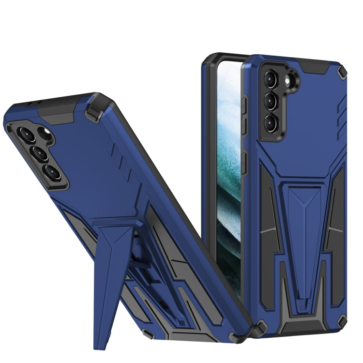 For Samsung Galaxy S21+ 5G Super V Armor PC + TPU Shockproof Case with Invisible Holder