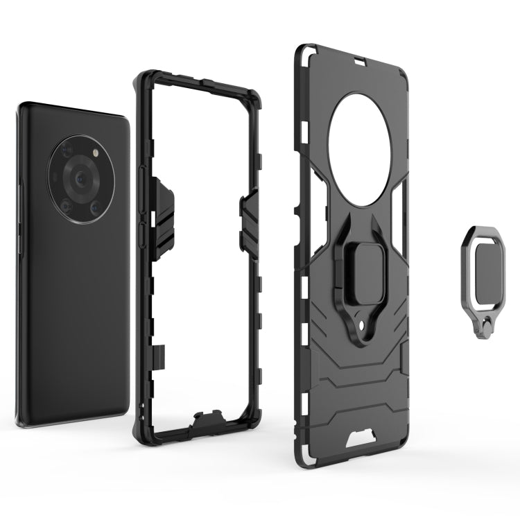 For Honor Magic3 Pro PC + TPU Shockproof Protective Case with Magnetic Ring Holder