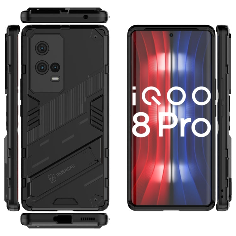 For vivo iQOO 8 Pro Punk Armor 2 in 1 PC + TPU Shockproof Case with Invisible Holder