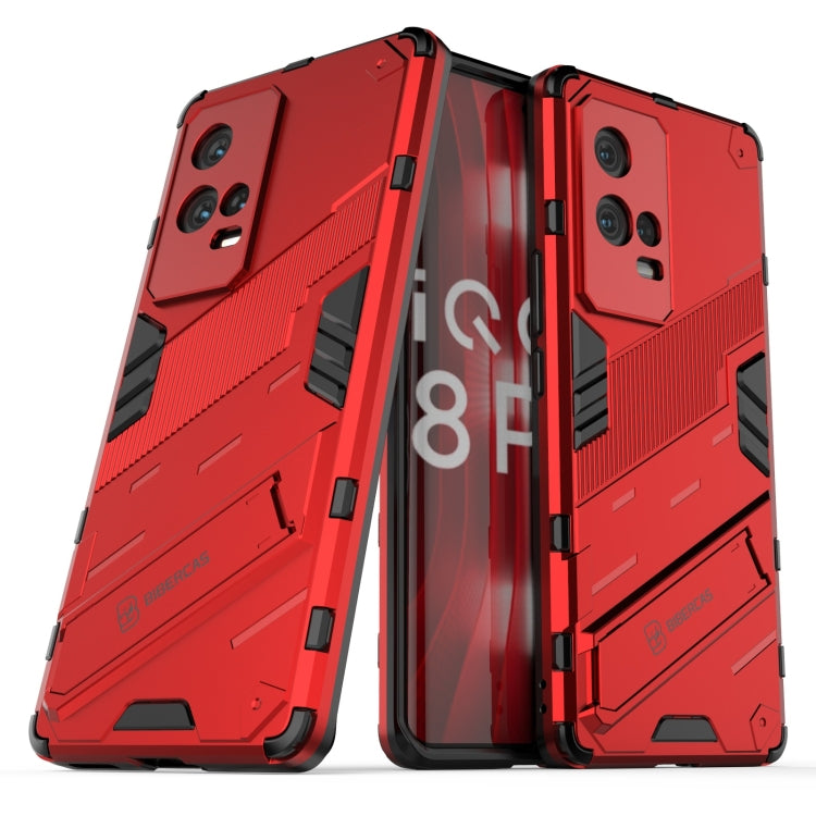 For vivo iQOO 8 Pro Punk Armor 2 in 1 PC + TPU Shockproof Case with Invisible Holder