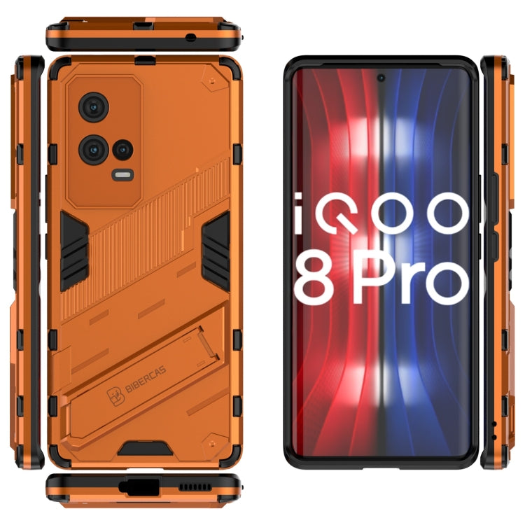 For vivo iQOO 8 Pro Punk Armor 2 in 1 PC + TPU Shockproof Case with Invisible Holder