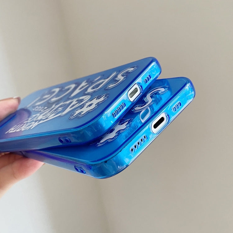 For iPhone 11 Air Space TPU Accurate Hole Protective Case (Blue)