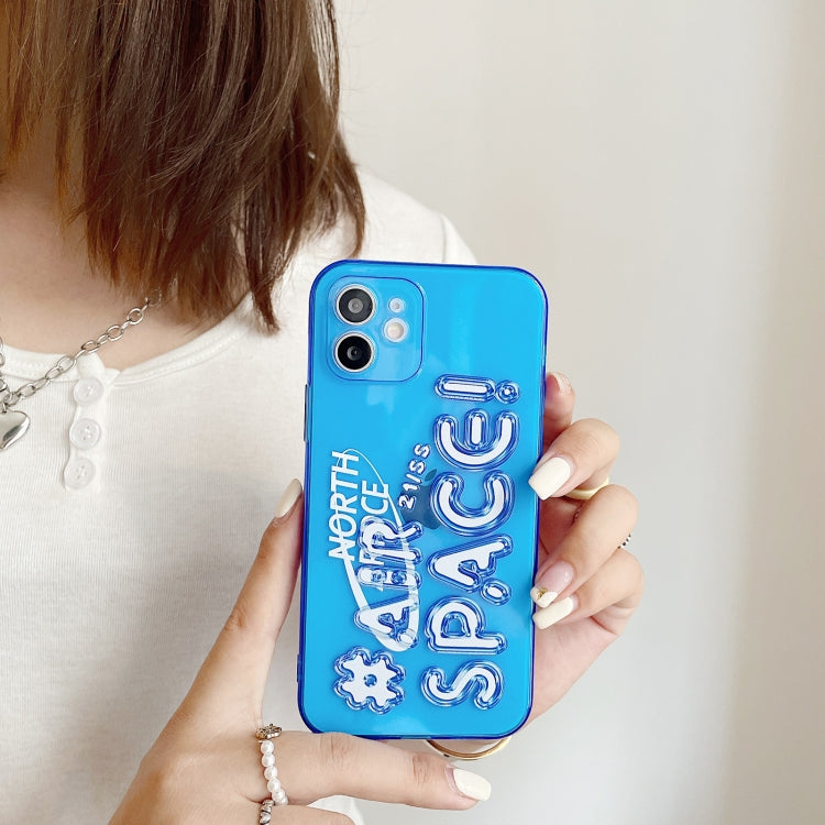 For iPhone 11 Pro Max Air Space TPU Accurate Hole Protective Case (Blue)