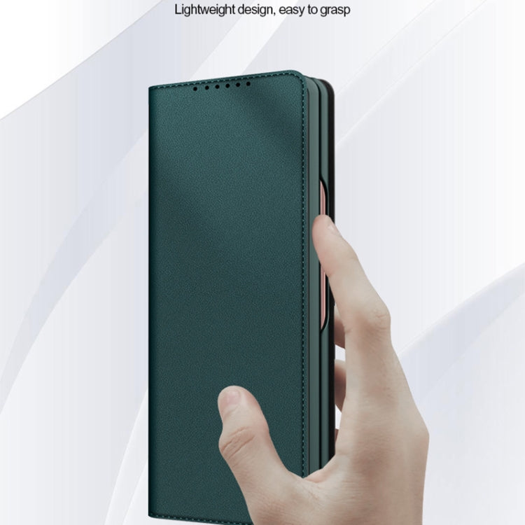 For Samsung Galaxy Z Fold3 5G Split Type Horizontal Flip Foldable Leather Case with Holder & Card Slots & Wallet
