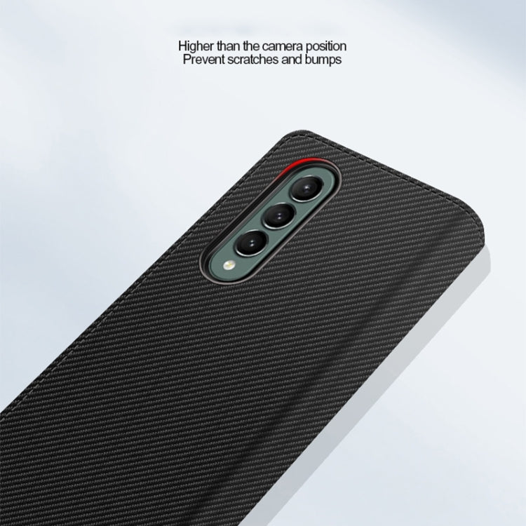 For Samsung Galaxy Z Fold3 5G Split Type Horizontal Flip Foldable Leather Case with Holder & Card Slots & Wallet