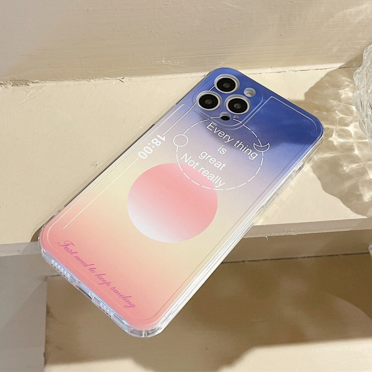 For iPhone 11 Pro Sunset Dusk TPU Accurate Hole Protective Case