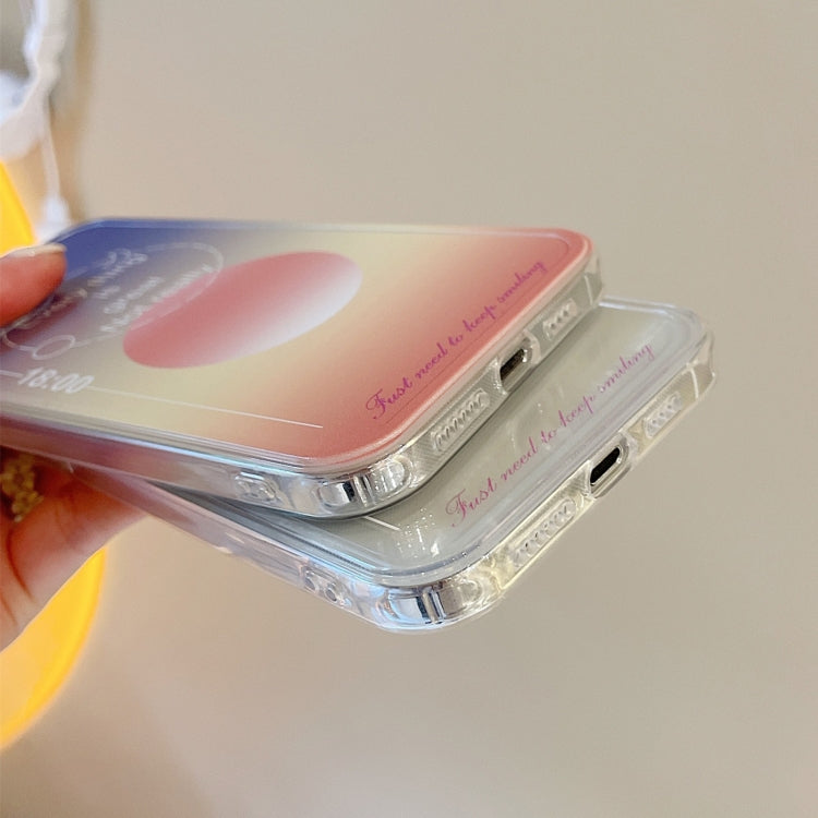 For iPhone 12 Sunset Dusk TPU Accurate Hole Protective Case