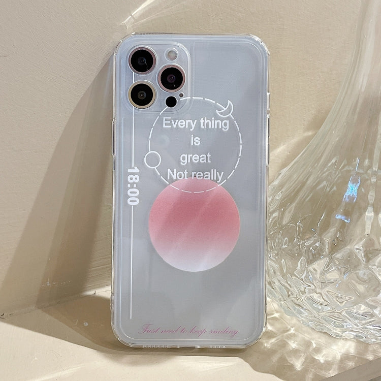 For iPhone 12 Pro Sunset Dusk TPU Accurate Hole Protective Case