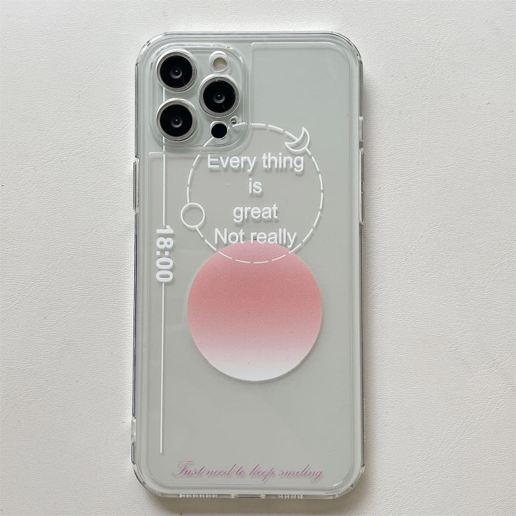 For iPhone 12 Pro Sunset Dusk TPU Accurate Hole Protective Case